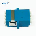Singlemode Quad LC Fiber Adapter 0.2dB 1000mating With Flange
