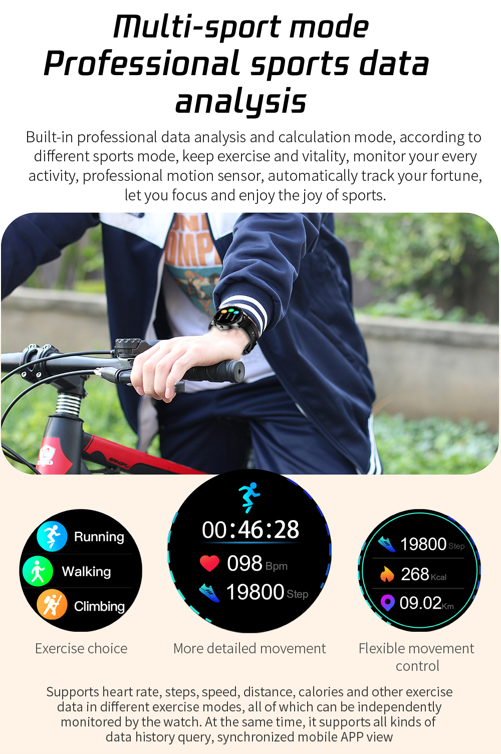 IP68 Silicone Smart Watch , 240*240 Smart Ecg Temperature Bracelet
