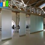Unframed Glass Doors Sliding Partition Walls Frameless Aluminum Glass Partition