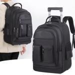 Trolley Luggage Wheeled Backpack Rolling Travel Student Laptop Backpack With 2