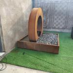 Outdoor Antirust Corten Steel Water Feature Customization Available