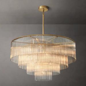 Wholesale Copper Glass Crystal Chandelier Ceiling Light Amadeo Round Chandelier 40'' from china suppliers