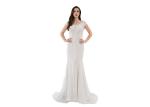 Hand Beading Long Evening Gowns , Elegant Engage Mermaid Wedding Dress