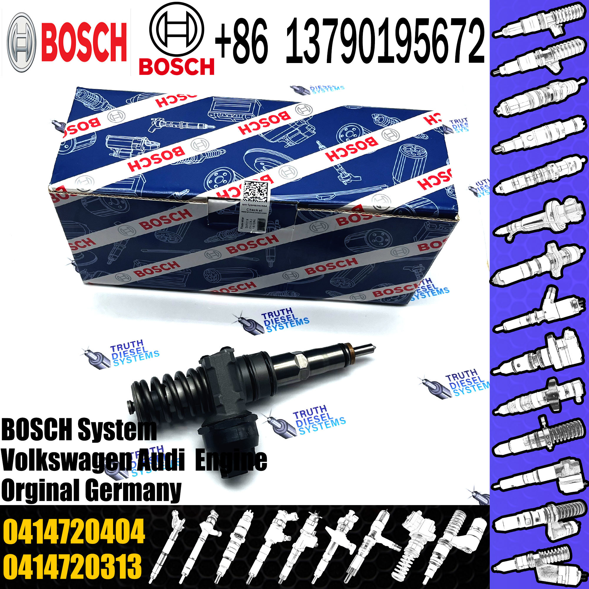 Diesel Common Rail Fuel Injector Nozzles 03G130073G 0414720037 0414720454 0414720313 0414720221
