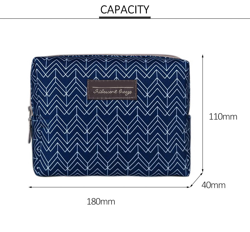 Zipper Polyester Cosmetic Bag