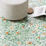 Cobble Pebble Shaped Glass Mosaic Tiles Glossy Mosaic Kitchen Wall Pebble Mosaic