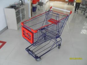 Wholesale Supermarket 150L Wire Shopping Carts With 4 Flat Casters 1010 x 580 x 1016mm from china suppliers
