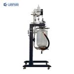 50 Liter Ptfe Chemical Double Jacketed Glass Reactor Crystallization Lab Lifting