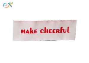Wholesale Rectangle Shape End Fold Clothing Labels , Custom Woven Labels For Clothing from china suppliers