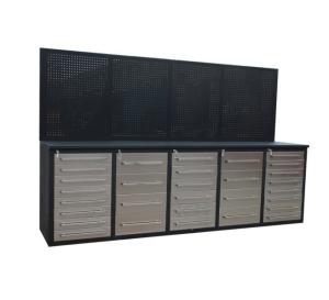 Wholesale Organize Your Workshop with this Heavy Duty Steel Tool Cabinet and Pegboard in Black from china suppliers