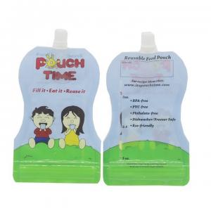 China Custom Printed ECO Friendly Biodegradable Foil Stand Waterproof Liquid Pouch with Spout on sale