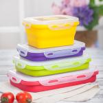 OEM Microwave Safe 1200ML Collapsible Foldable Lunch Box