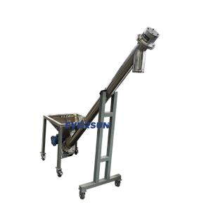 Wholesale Stainless Steel Inclined Trough Auger Screw Conveyor With Hopper For Animal Feed from china suppliers