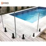 Decorative Garden Fencing Aluminum Balustrade U Channel Glass Railing System