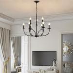 Black Classic Chandelier E14 Retro Vintage Chandelier(WH-CI-131)