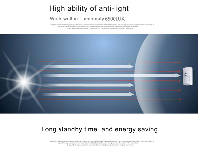 household anti-pet interference infrared detector with easy installation and low power