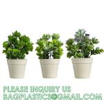 Fake Plants 16" Faux Plants Artificial Potted Plants Indoor for Home Office