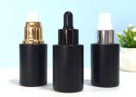 1Oz Matte Blue Flat Shoulder 30ml Frosted Glass Serum Bottles And Jars Set