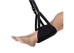 Portable Airplane Footrest Hammock / Travel Leg Hammock Black Color