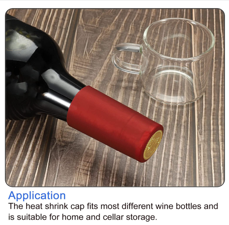 Healthy Lead Free Glass Heat Shrink Capsules Clear Top Caps For Wine Bottles