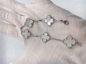 Wholesale Vintage Alhambra 18K Gold Bracelet White Gold With White Mother Of Pearl from china suppliers