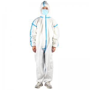 China 63g-65g Disposable Coverall Suit XXL Tyvek Coveralls With Hood on sale