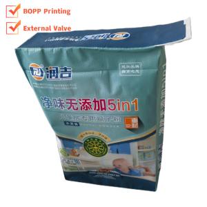 Wholesale 35x46x10cm 86GSM(61+11+14) Woven PP Valve Bag with Luxury Bopp printing for Dry Mixtures from china suppliers