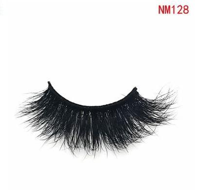 100% Real Siberian High Volume Mink Lashes 3D False Eyelashes NM128 Custom