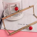 Red Candy Head Coin Purse Clasp Frame With Kiss Locks