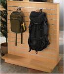 Maple Slat Wall Wooden Retail Display Stands With Aluminum Strip 2 Sides
