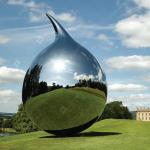 Mirror-polished Stainless Steel Tear Sculpture Installation in New York
