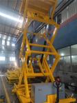 Electric Mobile Scissor Lift One Control Box On Platform Motorized Wheel Walking