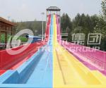 OEM Big Rainbow Water Slides Four / Six Lanes For Water Park
