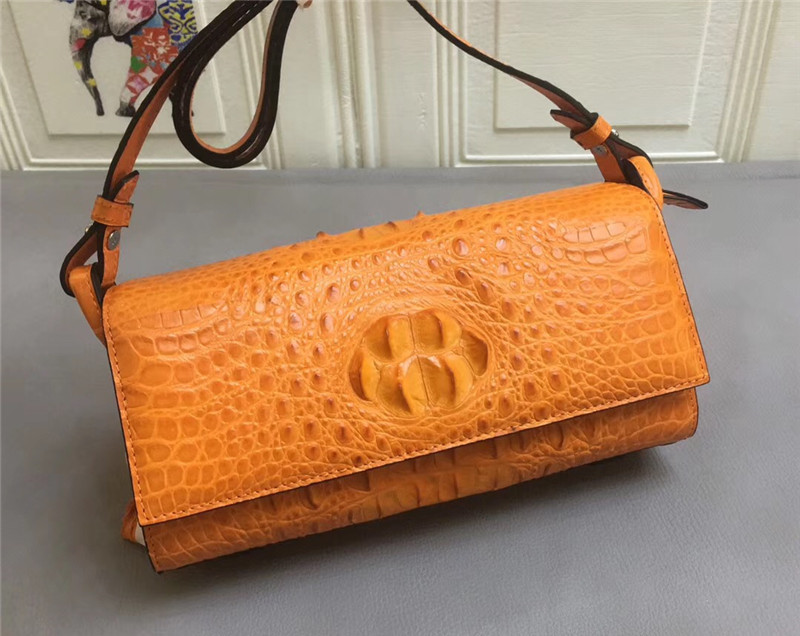 Genuine Crocodile Skin Lady Small Flap Purse Authentic Alligator Leather Women Sling Shoulder Bag Female Cross Body Bag