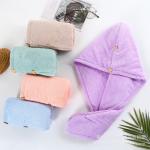 Women Coral Fleece Dry Hair Hat Quick-Dry Absorbent Shower Hat with Thickened
