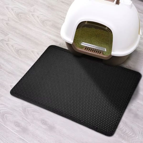 Washable Pet Accessories Double Layer Cat Litter Trapping Mat Waterproof