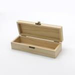13in Single Solid Wine Bottle Box Gifts Wooden Wine Boxes with Hinged Lid