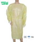 Yellow Anti Bacteria PE Lamination Nonwoven Isolation Gown