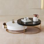 0.91m3 SS Coffee Table Sturdy Wood Top Home Tea Table