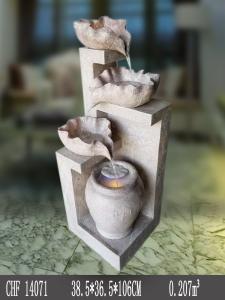Wholesale Outdoor Three Lotus Waterfall Garden Feature from china suppliers