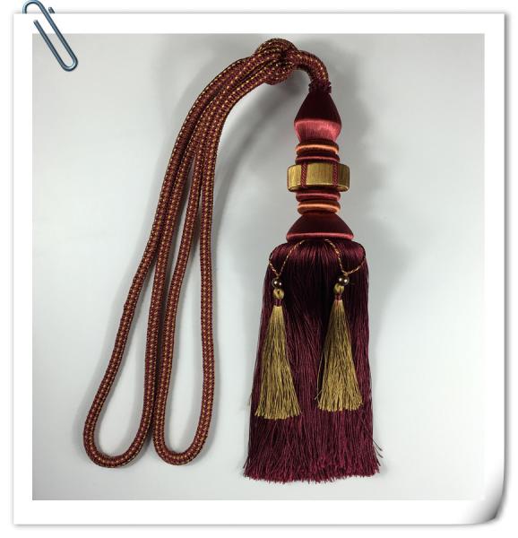 Factory hot sale all kinds of wholesale Cotton Curtain Tassel With Rope Used For