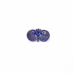 Shaped Custom Metal Red Ribbon Lapel Pin , Soft Vs Hard Enamel Pins For Gift