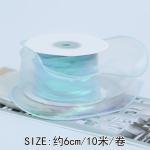 40mm Polyester Organza Ribbon With Satin Edge Shinny Pink Organza Ribbon