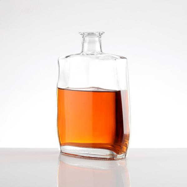 Custom Luxury Wine Whisky Vodka Tequila Square Glass Bottle with Hot Stamping