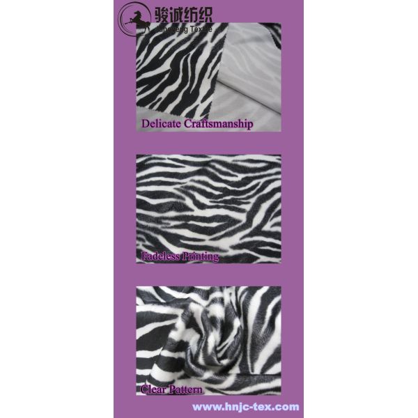 Velboa Polyester Upholster Sofa Fabric Zebra short pile for sofa upholstery polyester