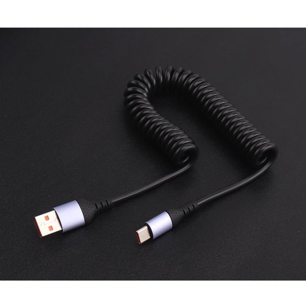 0.3M Black Color 100W Type-C Cable Fast 6A Charging USB-C for Phone Data Transfer