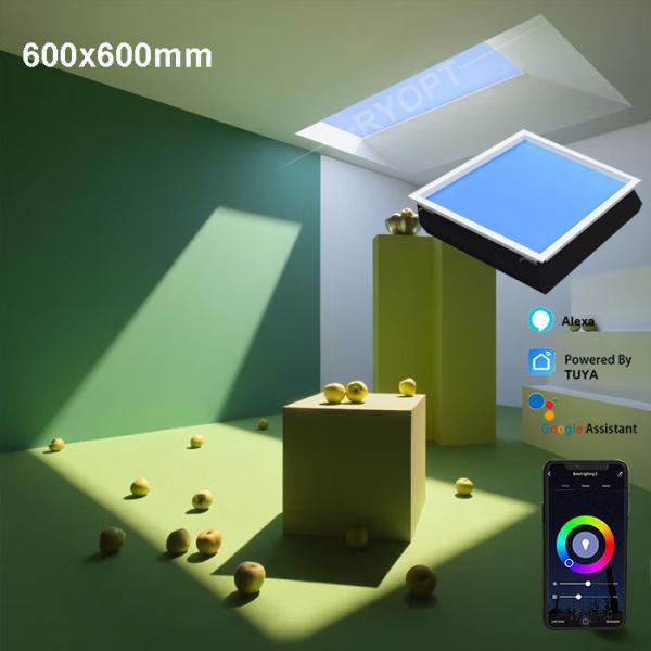 Artificial Daylight Fake Led Skylight 2x2 Circadian Rhythm CCT Turnable 2200K