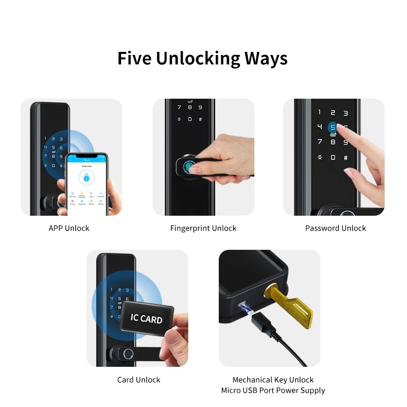 TTlock Smart Home Door Lock M1 Door Access Control Anti-theft Lock Biometric Fingerprint Lock