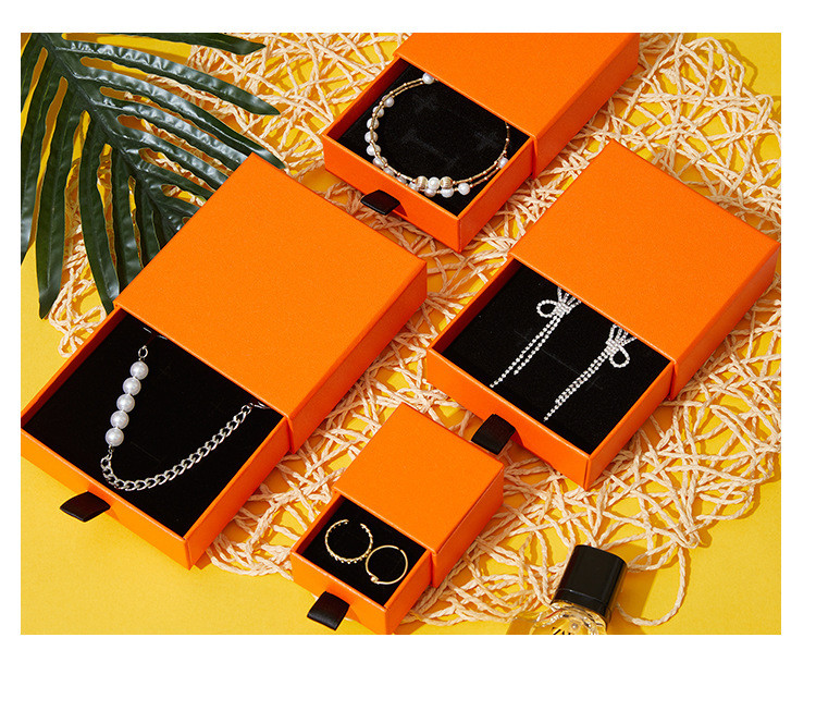 Cardboard Jewelry Drawer Storage Box Packaging Box Customized Logo With Velvet Insert