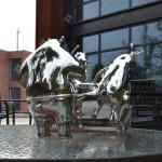 Mirror Polished Outdoor Stainless Steel Sculpture Cartoon Figure Decorative 1